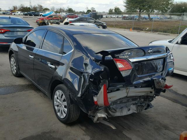 3N1AB7AP6EY326064 - 2014 NISSAN SENTRA S BLACK photo 3