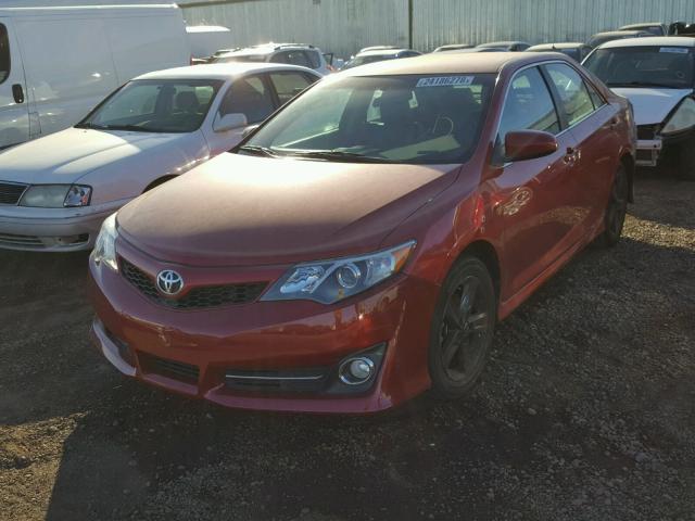 4T1BF1FK4DU647114 - 2013 TOYOTA CAMRY L RED photo 2