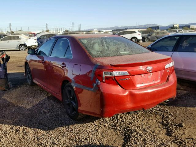 4T1BF1FK4DU647114 - 2013 TOYOTA CAMRY L RED photo 3