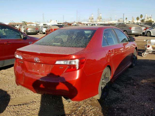 4T1BF1FK4DU647114 - 2013 TOYOTA CAMRY L RED photo 4