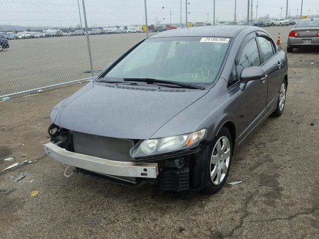 2HGFA16539H343671 - 2009 HONDA CIVIC LX SILVER photo 2