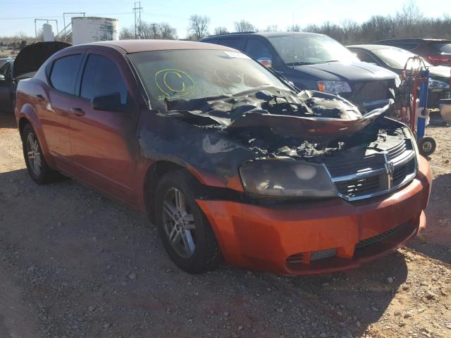 1B3LC56R48N597841 - 2008 DODGE AVENGER SX ORANGE photo 1