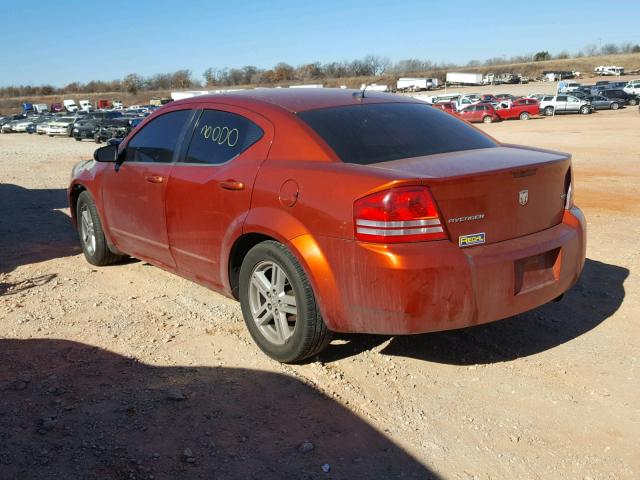 1B3LC56R48N597841 - 2008 DODGE AVENGER SX ORANGE photo 3