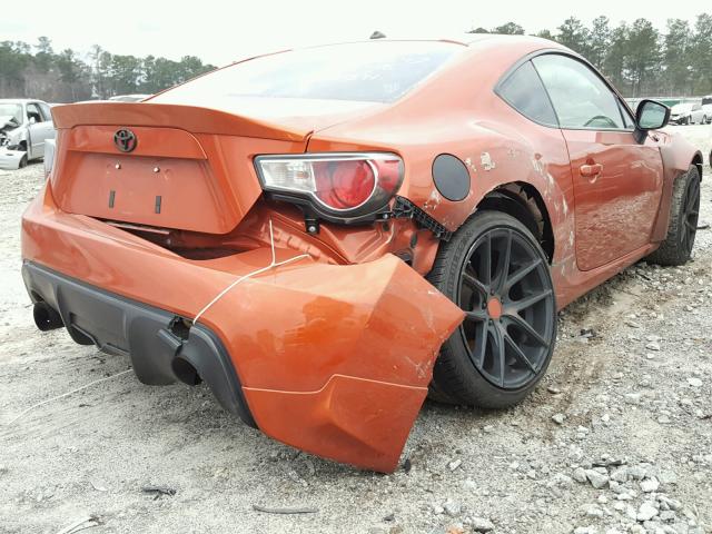 JF1ZNAA15D1734547 - 2013 TOYOTA SCION FR-S ნარინჯისფერი ფოტო 4