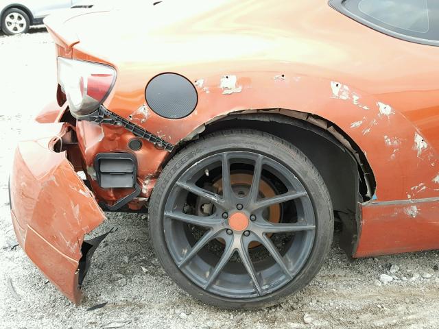 JF1ZNAA15D1734547 - 2013 TOYOTA SCION FR-S ნარინჯისფერი ფოტო 9