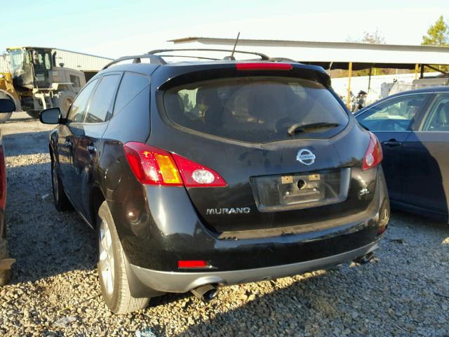 JN8AZ18U79W021269 - 2009 NISSAN MURANO S BLACK photo 3