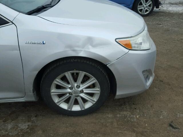 4T1BD1FK6CU027689 - 2012 TOYOTA CAMRY HYBR SILVER photo 9