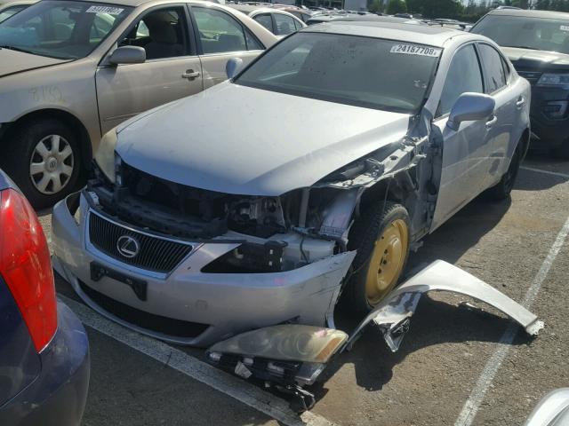 JTHBK262865024399 - 2006 LEXUS IS 250 SILVER photo 2