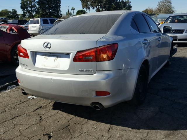 JTHBK262865024399 - 2006 LEXUS IS 250 SILVER photo 4