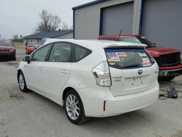 JTDZN3EU7D3234503 - 2013 TOYOTA PRIUS V WHITE photo 3