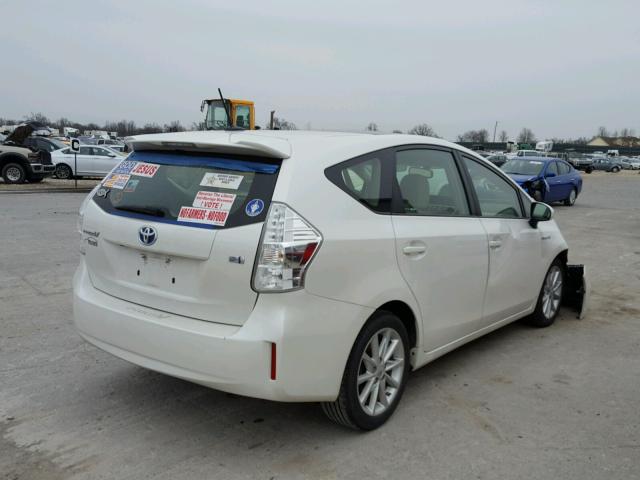 JTDZN3EU7D3234503 - 2013 TOYOTA PRIUS V WHITE photo 4