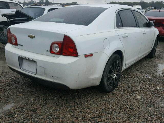 1G1ZG57B99F143930 - 2009 CHEVROLET MALIBU LS WHITE photo 4