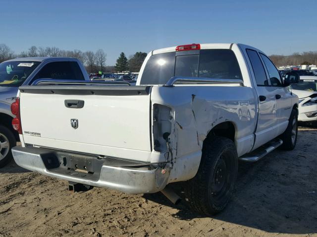 1D7HA18P17S249578 - 2007 DODGE RAM 1500 S WHITE photo 4