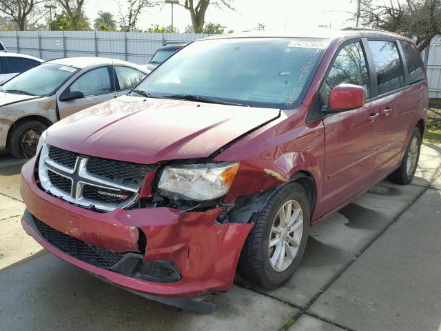 2C4RDGCG6ER478854 - 2014 DODGE GRAND CARA RED photo 2