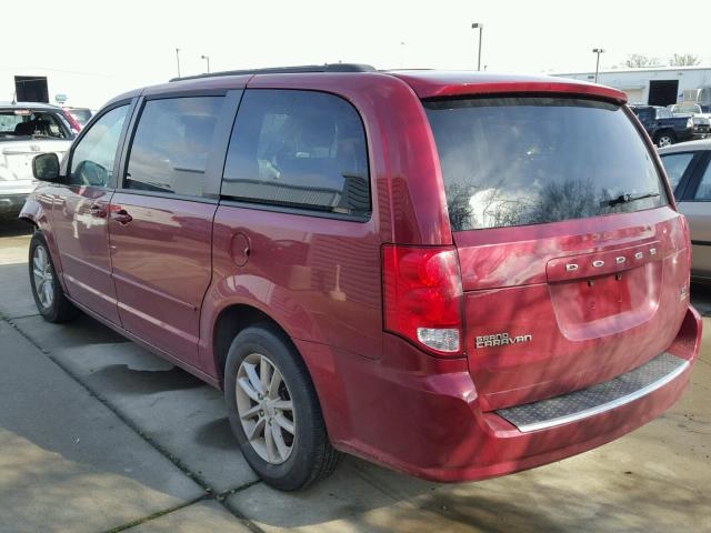 2C4RDGCG6ER478854 - 2014 DODGE GRAND CARA RED photo 3