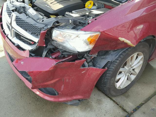 2C4RDGCG6ER478854 - 2014 DODGE GRAND CARA RED photo 9