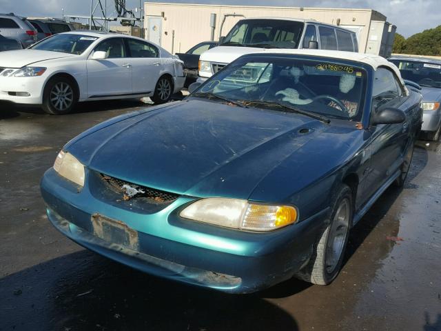 1FALP45X3TF129945 - 1996 FORD MUSTANG GT GREEN photo 2