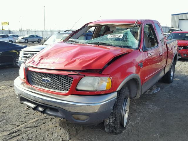 1FTRX18L11NA33861 - 2001 FORD F150 RED photo 2