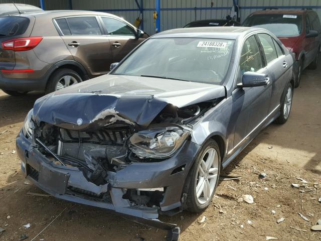 WDDGF8AB4ER314447 - 2014 MERCEDES-BENZ C 300 4MAT GRAY photo 2