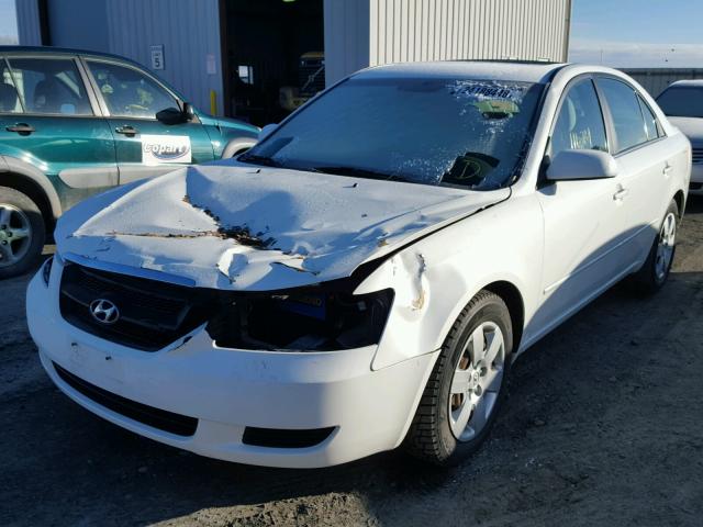 5NPET46F58H323538 - 2008 HYUNDAI SONATA GLS WHITE photo 2