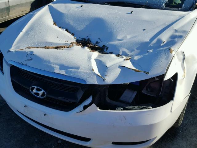 5NPET46F58H323538 - 2008 HYUNDAI SONATA GLS WHITE photo 9