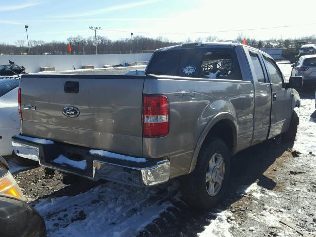 1FTPX14505FB58218 - 2005 FORD F150 SILVER photo 4