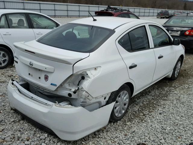 3N1CN7AP6FL821640 - 2015 NISSAN VERSA S WHITE photo 4