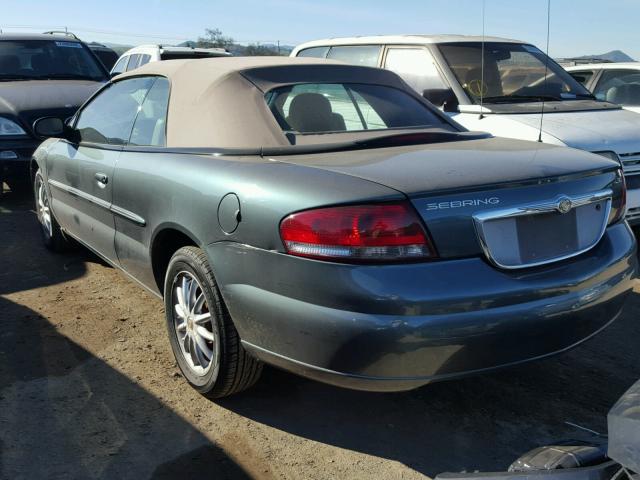 1C3EL55R82N291231 - 2002 CHRYSLER SEBRING LX GREEN photo 3