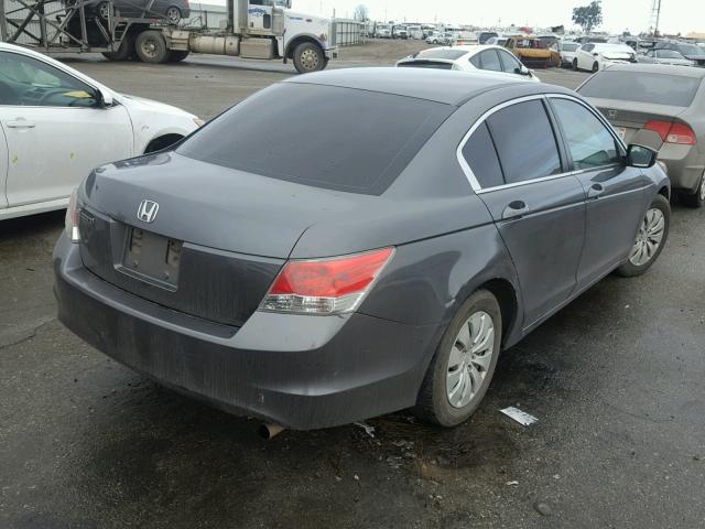 1HGCP2F3XAA193910 - 2010 HONDA ACCORD LX GRAY photo 4