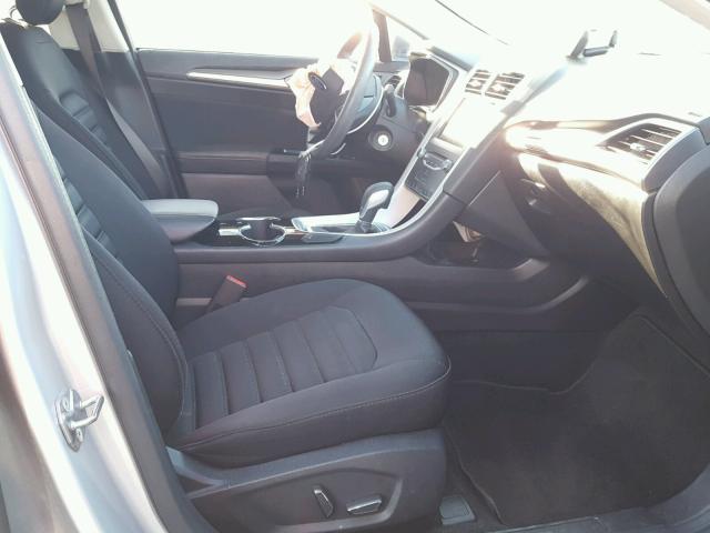 3FA6P0LU9FR123718 - 2015 FORD FUSION SE SILVER photo 5