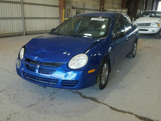 1B3ES56C45D181281 - 2005 DODGE NEON SXT BLUE photo 2