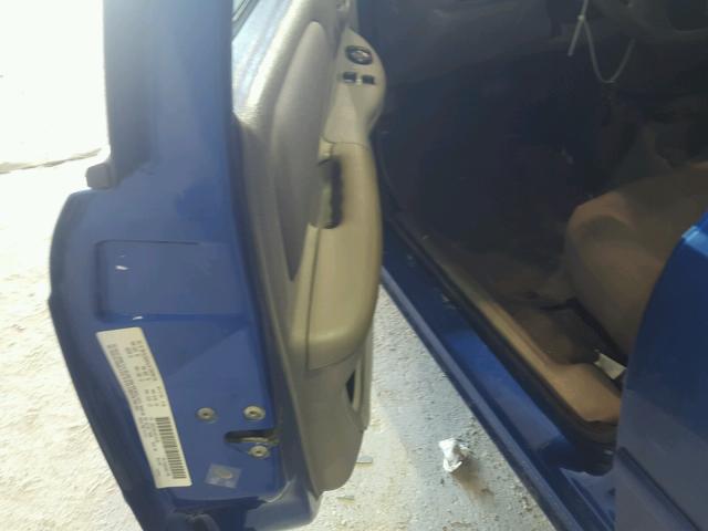 1B3ES56C45D181281 - 2005 DODGE NEON SXT BLUE photo 9