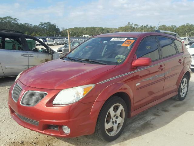 5Y2SL65876Z431554 - 2006 PONTIAC VIBE RED photo 2