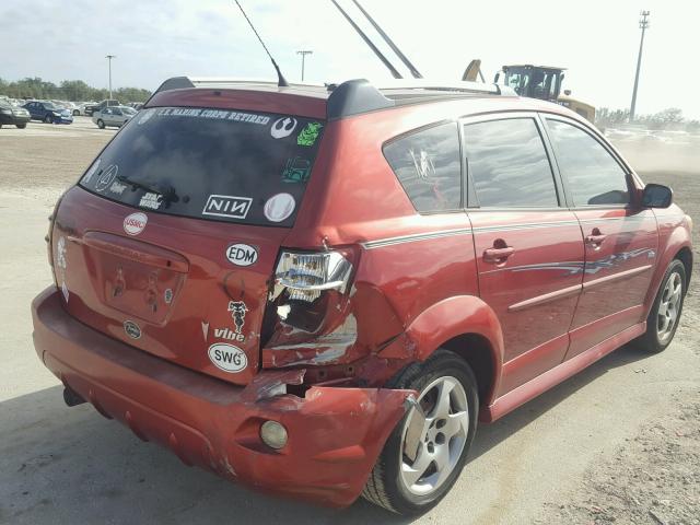 5Y2SL65876Z431554 - 2006 PONTIAC VIBE RED photo 4