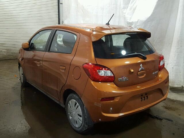 ML32A3HJ6JH001373 - 2018 MITSUBISHI MIRAGE ES ORANGE photo 3