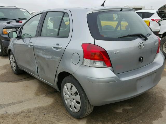 JTDKT4K35A5320837 - 2010 TOYOTA YARIS SILVER photo 3