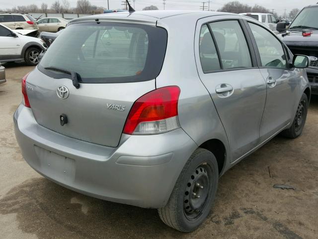 JTDKT4K35A5320837 - 2010 TOYOTA YARIS SILVER photo 4