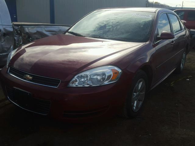 2G1WT57KX91157969 - 2009 CHEVROLET IMPALA 1LT RED photo 2