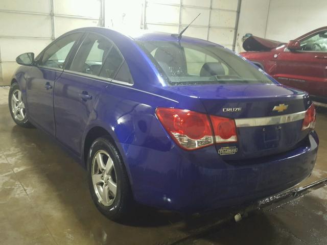 1G1PC5SB9D7225105 - 2013 CHEVROLET CRUZE LT BLUE photo 3