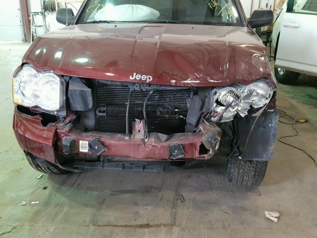 1J8GR48KX8C112812 - 2008 JEEP GRAND CHER MAROON photo 9