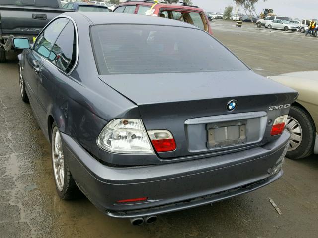 WBABN53473PH05184 - 2003 BMW 330 CI GRAY photo 3