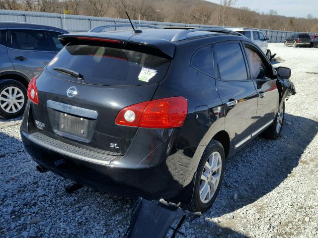 JN8AS5MT6CW288922 - 2012 NISSAN ROGUE S BLACK photo 4