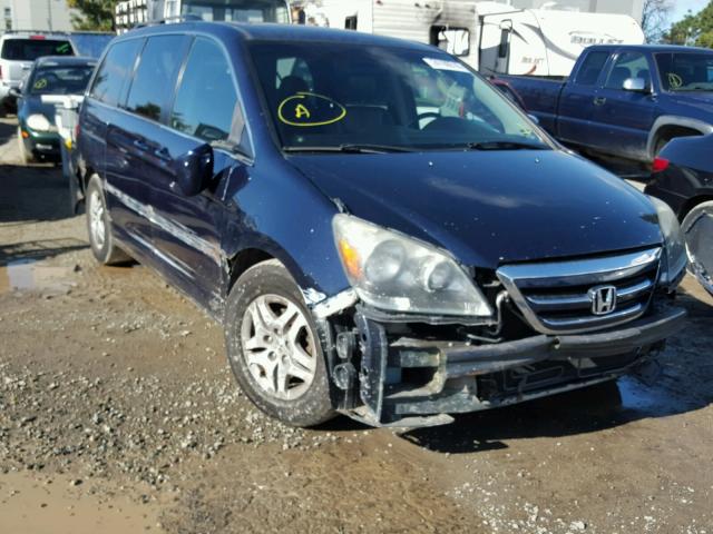 5FNRL38715B089930 - 2005 HONDA ODYSSEY EX BLUE photo 1