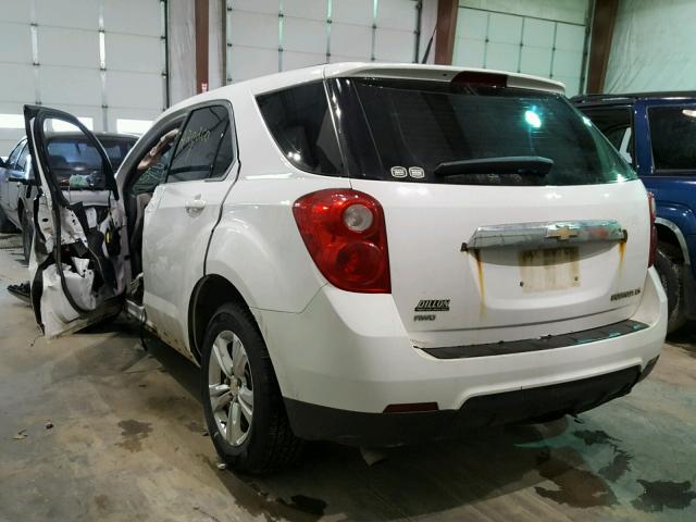 2CNF1CEWXA6201215 - 2010 CHEVROLET EQUINOX LS WHITE photo 3