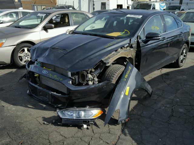 3FA6P0HR8DR268329 - 2013 FORD FUSION SE BLACK photo 2