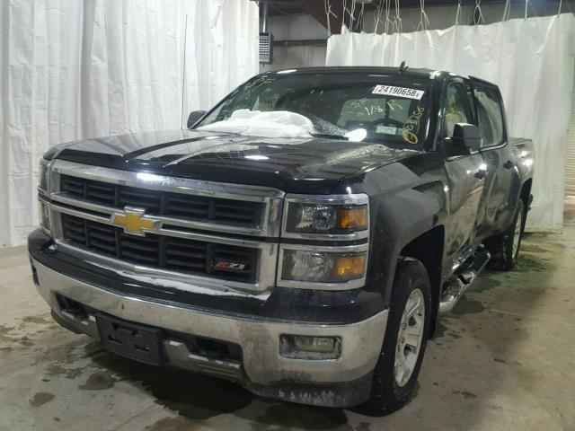 3GCUKREC1EG230586 - 2014 CHEVROLET SILVERADO BLACK photo 2