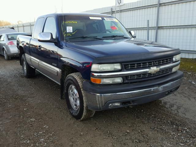 2GCEK19T721311516 - 2002 CHEVROLET SILVERADO BLUE photo 1