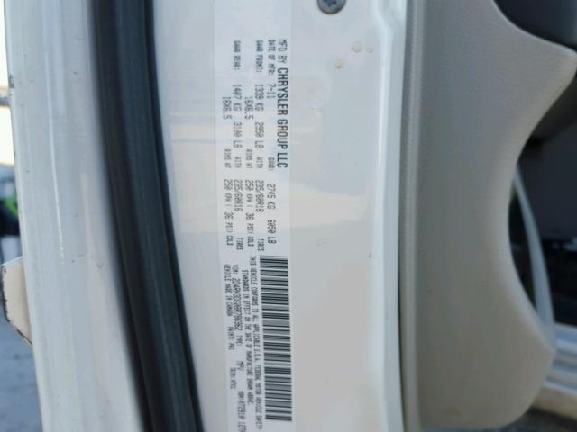 2D4RN3DG0BR786962 - 2011 DODGE GRAND CARA WHITE photo 10