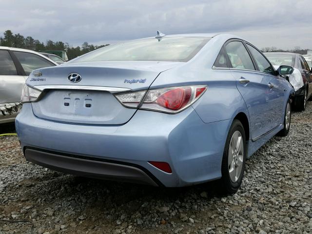 KMHEC4A49CA059600 - 2012 HYUNDAI SONATA HYB BLUE photo 4