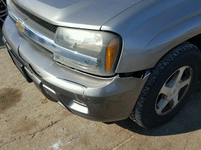 1GNDT13S452365960 - 2005 CHEVROLET TRAILBLAZE GRAY photo 9